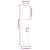 vidaXL Pollerleuchte mit Auslass 50 cm Edelstahl IP44
