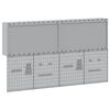 vidaXL Werkzeugschrank und Pegboard Set 6 pcs Rot 200 x 20 x 115 cm