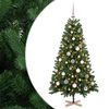 vidaXL K&uuml;nstlicher Weihnachtsbaum mit Weihnachtskugel 120 cm 150 LEDs