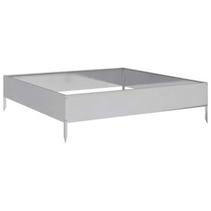vidaXL Hochbeet 100x100x26 cm Verzinkter Stahl