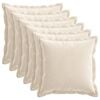 vidaXL Kissenbezug 6 stk. HOUTEN Creme 35 x 35 cm Chenille-Stoff