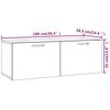 vidaXL Wandschrank Betongrau 100x36,5x35 cm Holzwerkstoff
