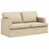 vidaXL Sofa 2 pcs Creme 162 x 80 x 85 cm Stoff