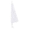 vidaXL K&uuml;nstlicher Eck-Weihnachtsbaum Wei&szlig; 150 cm PVC