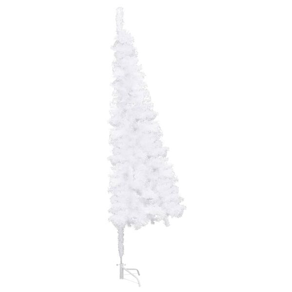 vidaXL K&uuml;nstlicher Eck-Weihnachtsbaum Wei&szlig; 150 cm PVC