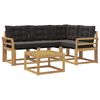 vidaXL Outdoor-Sofagarnitur 5 stk. Wei&szlig; und Schwarz