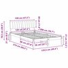 vidaXL Bettgestell Braun und Schwarz 120 x 200 cm Massivholz Kiefer