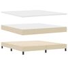 vidaXL Boxspringbett mit Matratze Creme 180 x 200 cm Stoff