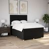 vidaXL Boxspringbett mit Matratze Schwarz 140x190 cm Stoff