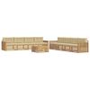 vidaXL Outdoor-Sofagarnitur 9 Stk. Wei&szlig; und Beige Polyester