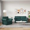 vidaXL Sofa 2 pcs Dunkelgr&uuml;n 175 x 82 x 80 cm Stoff