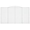 vidaXL Gabionen mit Hochbogen 8 Stk. 400x50x220/240cm Verzinktes Eisen