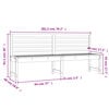vidaXL Gartenbank Schwarz 201,5 cm Massivholz Kiefer