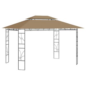 vidaXL Pavillon 4x3x2,7 m Taupe 160 g/m&sup2;