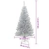 vidaXL Weihnachtsbaum mit 150 LEDs mit St&auml;nder Silber 120 cm PET