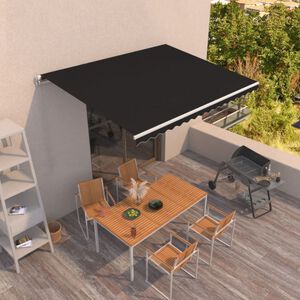 vidaXL Markise Manuell Einziehbar 450x350 cm Anthrazit
