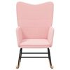 vidaXL Schaukelstuhl Rosa Sherpa-Stoff