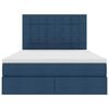 vidaXL Aufbewahrungsbett mit Matratze Blau 140 x 190 cm Polyester