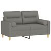 vidaXL 2-Sitzer-Sofa mit Kissen Dunkelgrau 120 cm Stoff