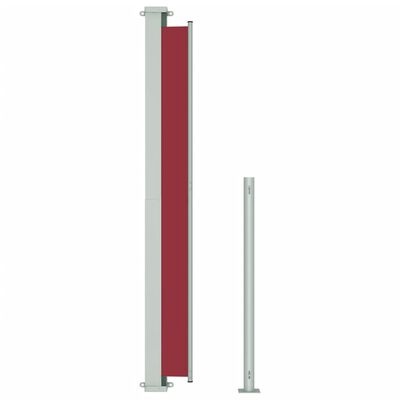 vidaXL Seitenmarkise Ausziehbar 180x500 cm Rot