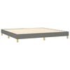 vidaXL Boxspringbett mit Matratze & LED Dunkelgrau 200x200 cm Stoff