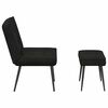 vidaXL Relaxsessel mit Hocker Schwarz Samt