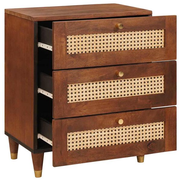 vidaXL Nachttische mit Schubladen 50 x 33 x 62 cm Massivholz Mango