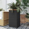 vidaXL Pflanzk&uuml;bel Schwarz 40x40x80 cm Poly Rattan