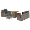 vidaXL Garten-Sofa-Set mit Kissen 8 pcs Grau