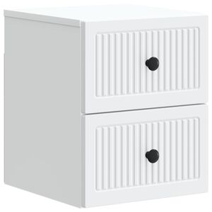 vidaXL Wandmontierter Nachttisch Wei&szlig; 33 x 34,5 x 40 cm Holzwerkstoff