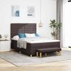 vidaXL Boxspringbett mit Matratze Dunkelbraun 140 x 190 cm Stoff