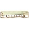 vidaXL Outdoor-Sofagarnitur 5 stk. Wei&szlig; und Creme