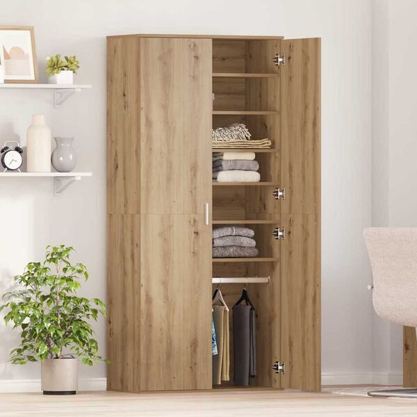 vidaXL Hochschrank Artisan-Eiche 80 x 39 x 178 cm Holzwerkstoff