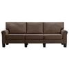 vidaXL 3-Sitzer-Sofa Braun Stoff