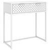 vidaXL Konsolentisch Wei&szlig; 72x35x75 cm Stahl