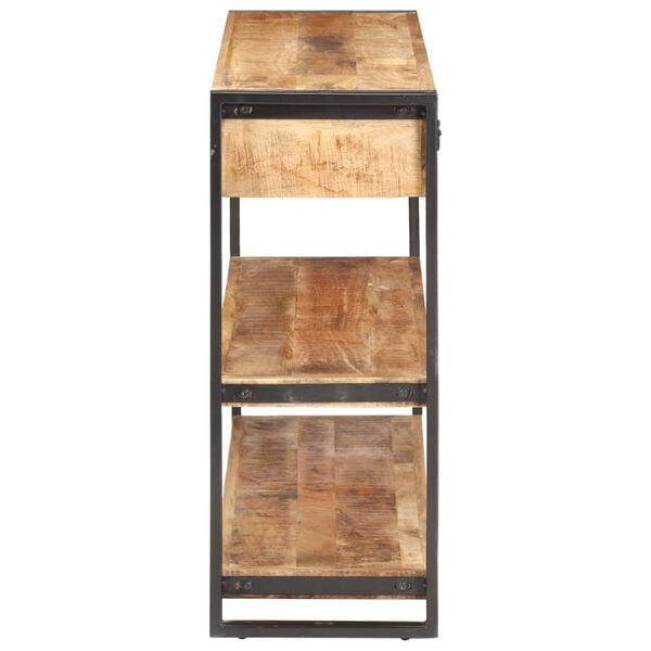 vidaXL Sideboard 120x30x75 cm Raues Mango-Massivholz