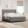 vidaXL Boxspringbett mit Matratze Taupe 180 x 200 cm Stoff