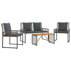 vidaXL Gartenm&ouml;bel Set mit Kissen Stahl