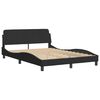 vidaXL Bett mit Matratze "Hanko" Schwarz 140x190 cm Samt