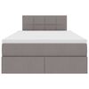 vidaXL Bett mit Stauraum und LED mit Matratze Taupe 120 x 190 cm Stoff