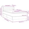 vidaXL Boxspringbett mit Matratze Dunkelblau 80x210 cm Samt