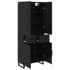vidaXL Highboard 2 pcs Schwarz Eichen-Optik 69,5 x 34 x 180 cm