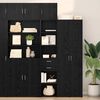 vidaXL Highboard Schwarz Eichen-Optik 40 x 42,5 x 185 cm Holzwerkstoff
