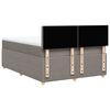 vidaXL Boxspringbett mit Matratze Taupe 140x200 cm Stoff