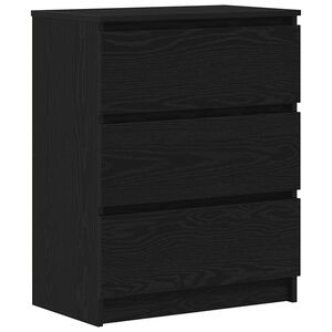 vidaXL Sideboard Schwarz Eichen-Optik 60x35x76 cm Holzwerkstoff