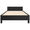 vidaXL Bettgestell mit Kopfteil Schwarz 100x200 cm Kunstleder