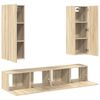 vidaXL 4-tlg. TV-Schrank-Set Sonoma-Eiche Holzwerkstoff