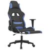 vidaXL Gaming-Stuhl mit Fu&szlig;st&uuml;tze Schwarz und Blau Stoff