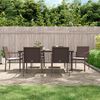 vidaXL 7-tlg. Garten-Essgruppe mit Kissen Poly Rattan und Stahl