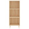 vidaXL Highboard Sonoma-Eiche 34,5x34x180 cm Holzwerkstoff